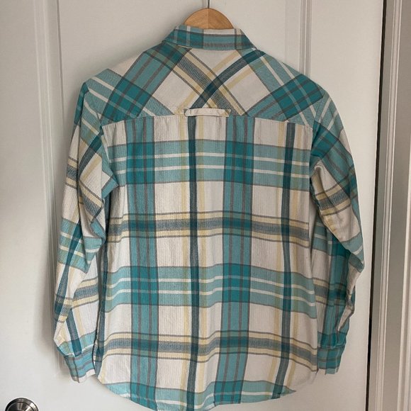 LOFT XS PLAID FLANNERL POCKET SHIRT - Picture 2 of 5